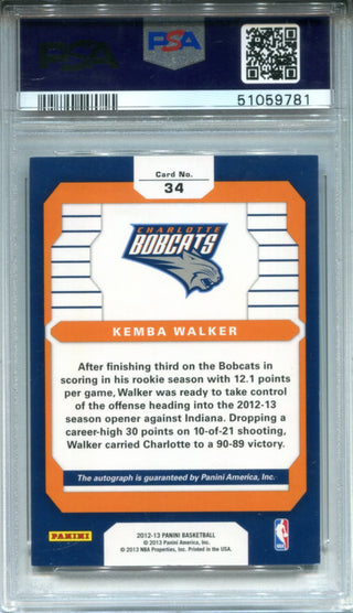 Kemba Walker Autographed 2012 Panini Rookie Card (PSA)