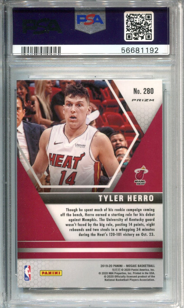 Tyler Herro 2019 Panini Green Mosaic #280 PSA GEM MT 10 Card