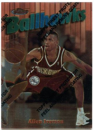 Allen Iverson Topps Finest Ballhawks 1997 With Protective Coating