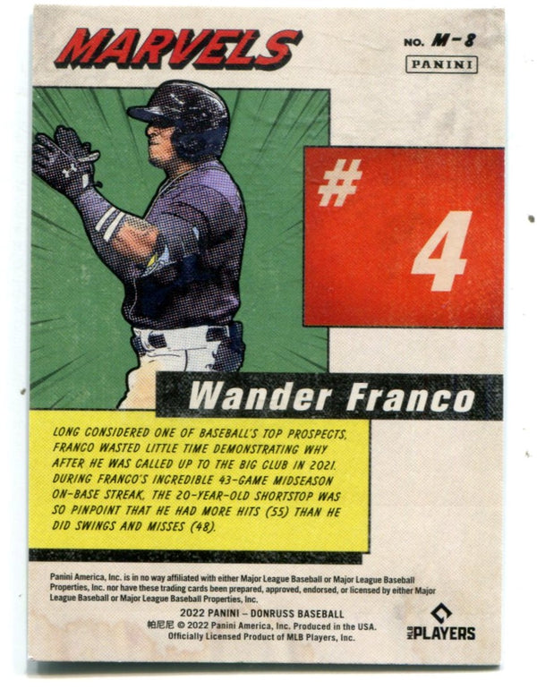 Wander Franco 2022 Panini Donruss Marvels #MS Card