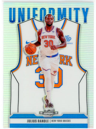 Julius Randle 2020-21 Panini Contenders Optic Uniformity Silver Prizm Card #8