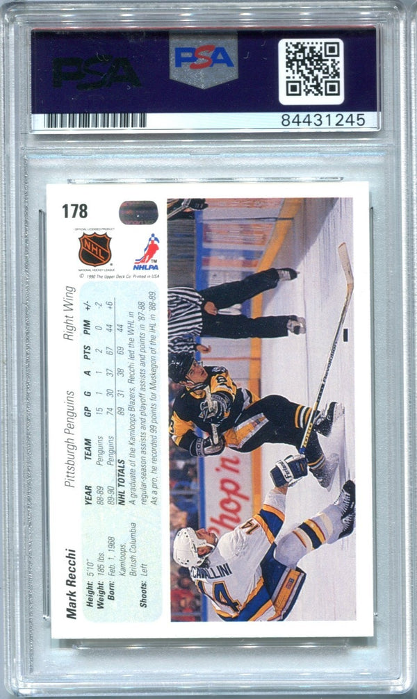 Mark Recchi 1990 Upper Deck "HOF 2017" #178 PSA Auto GEM MT 10 Card