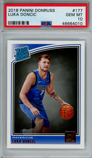 Luka Doncic 2018 Panini Donruss Grade 10 Card #177