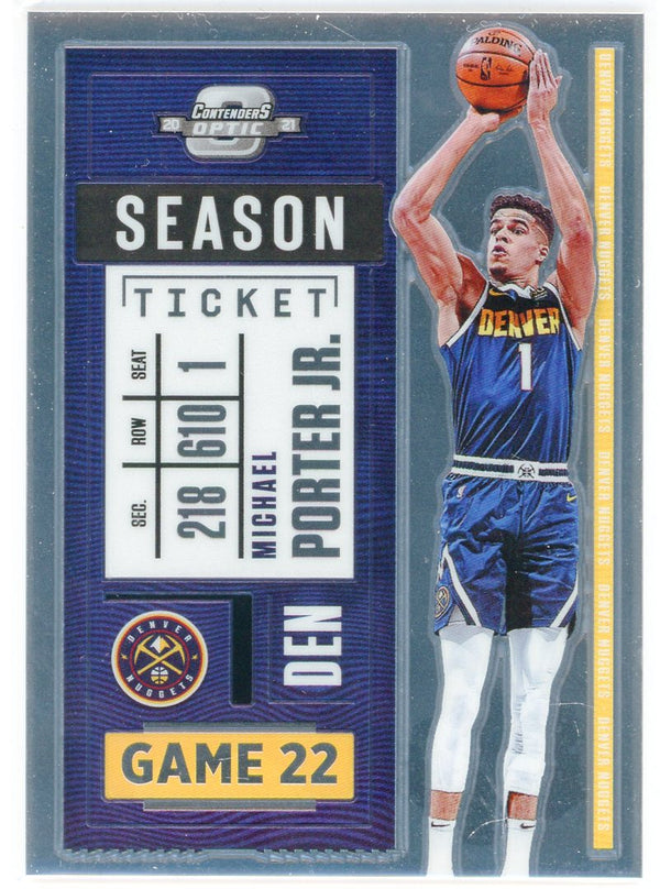 Michael Porter Jr. 2020-21 Panini Contenders Optic Season Ticket Silver Prizm Card #97