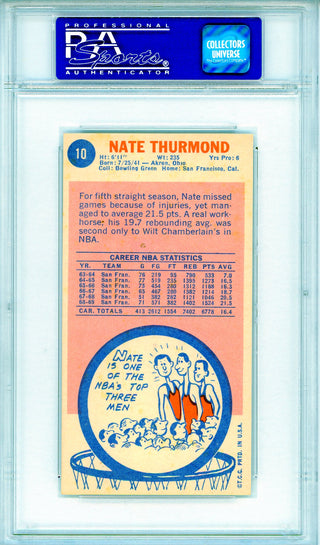 Nate Thurmond 1969 Topps Card  #10 (PSA NM-MT 8)