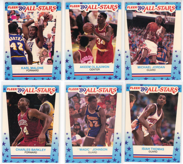 1989-90 Fleer All-Stars Sticker Set (1-11)