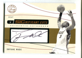 Dwyane Wade 2003 Flair Final Edition Significant Cuts Auto Card #SIGDW /60