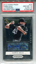 Chris Sale Autographed 2012 Panini Prizm Card PSA 10 Auto 10