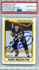 Mark Recchi 1990 O-Pee-Chee #280 PSA Auto Gem MT 10 RC