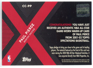 Paul Pierce 2001 Topps Xpectations Patch Card #CC-PP