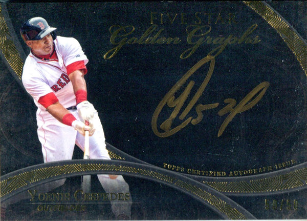 Yoenis Cespedes Autographed 2014 Topps Five Star Golden Graphs Card