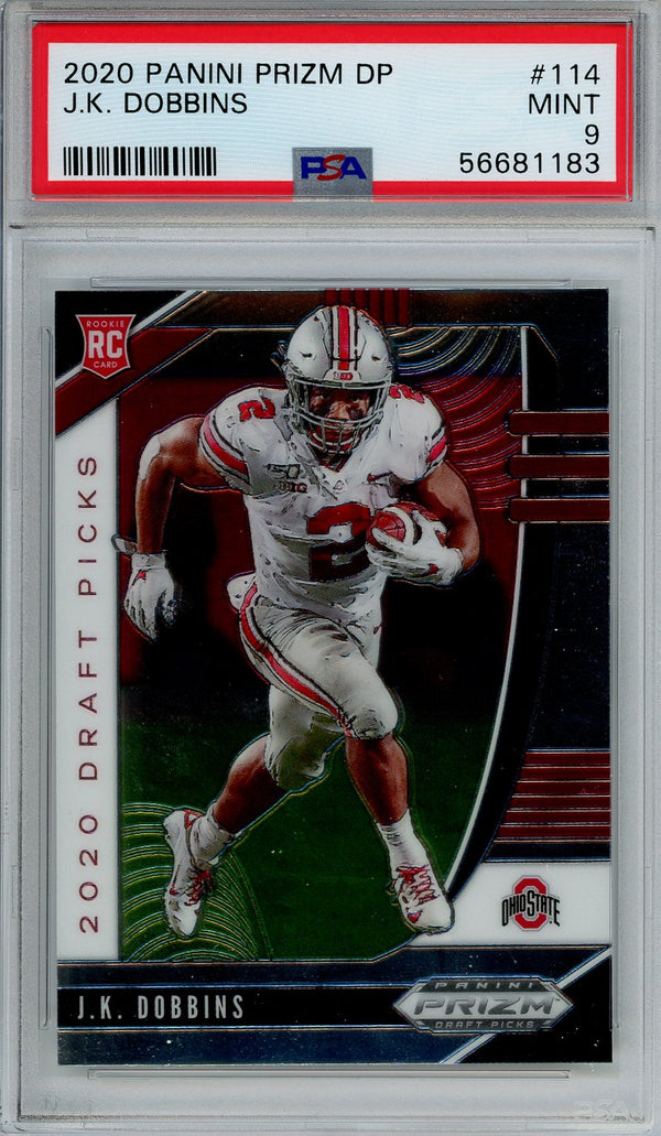 J.K. Dobbins 2020 Panini Prizm DP Grade 9 Card #114