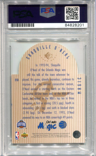 Shaquille O`Neal 1992 Upper Deck SP Autographed Card #E13 (PSA) AUTH