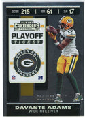 DaVante Adams 2019 Panini Contenders Silver Playoff Ticket Card #68