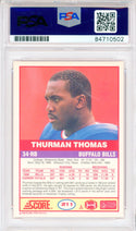 Thurman Thomas Autographed 1989 Score Card #211 (PSA Auto GEM MT 10)