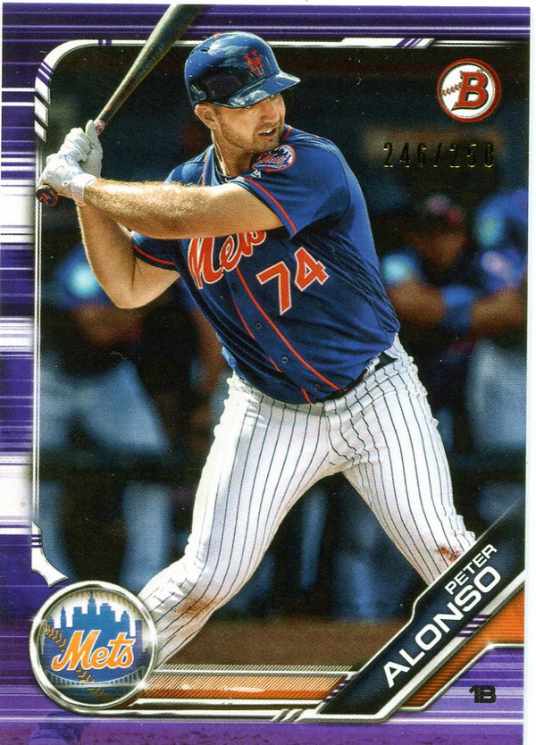 Pete Alonso 2019 Bowman Purple Rookie Card /250