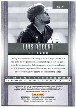 Luis Robert Panini Chronicles Titanium Rookie 2020