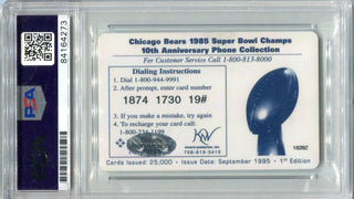 Walter Payton 1985 Calling Card Autograph PSA AUTHENTIC