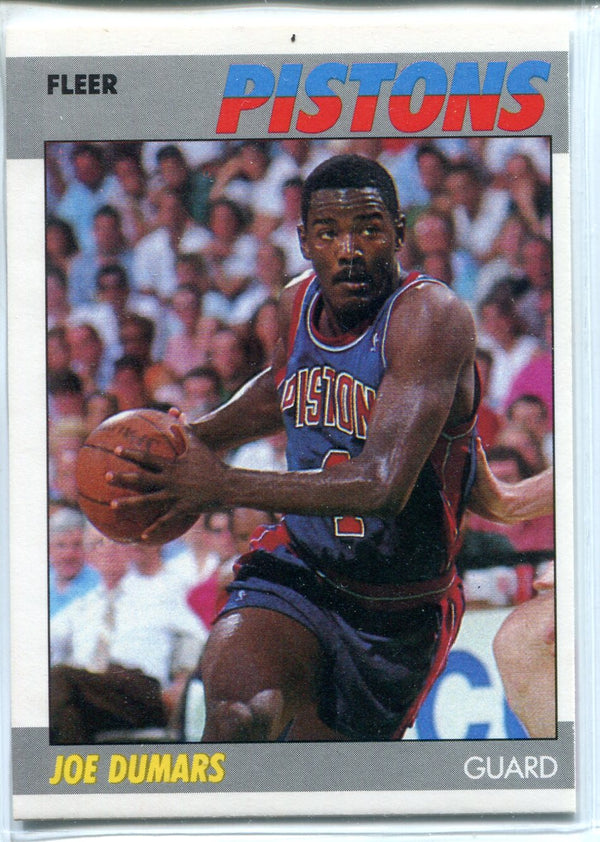 Joe Dumars 1987 Fleer Unsigned Card