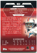 Zach Thomas Topps Finest 2003 Jersey Card