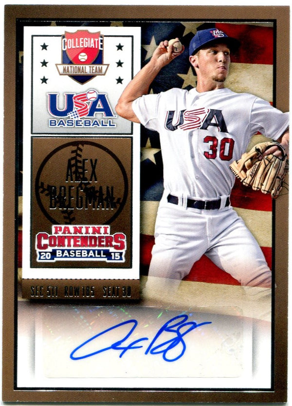 Alex Bregman Panini Contenders Collegiate National Team Auto 2015