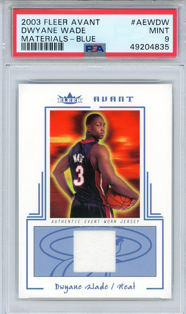 Dwyane Wade 2003 Fleer Avant Materials Blue Card #AEWDW (PSA)