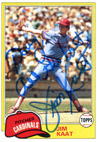 Jim Kaat Autographed 1981 Topps Card