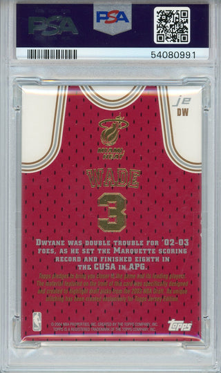 Dwyane Wade 2003 Topps JE Standout Selection Rookie Card #JEDW (PSA)