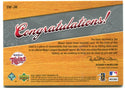 Joe Mauer Sweet Swatch Memorabilia Authentic Game Worn Jersey Card