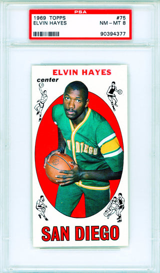 Elvin Hayes 1969 Topps Card #75 (PSA NM-MT 8)