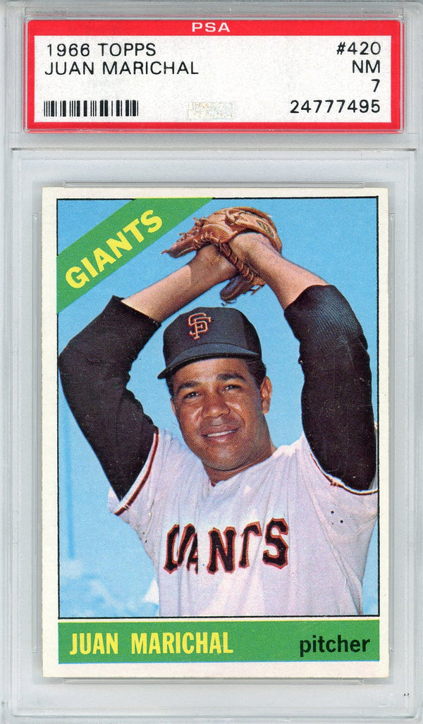 Juan Marichal 1966 Topps Card #420 (PSA NM 7)