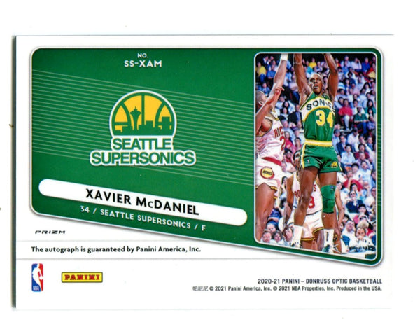 Xavier McDaniel 2020-21 Donruss Optic #SSXAM Signature Series Card