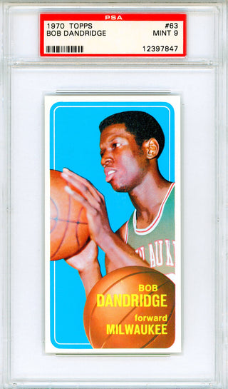 Bob Dandridge 1970 Topps Card #63 (PSA Mint 9)