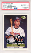 Derek Jeter Autographed 1992 Fleer Excel Rookie Card #210 (PSA Auto Gem MT 10)