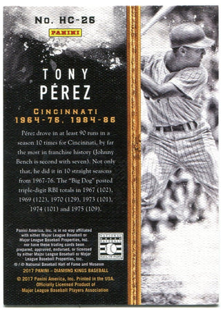 Tony Perez Panini Diamond Kings Heritage Collection 2017