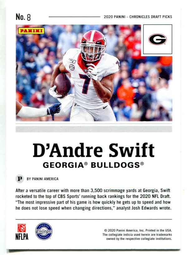 D'Andre Swift 2020 Panini Chronicles Draft Picks Rookie Card