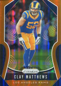 Clay Matthews 2019 Panini Prizm Orange Card 190/249