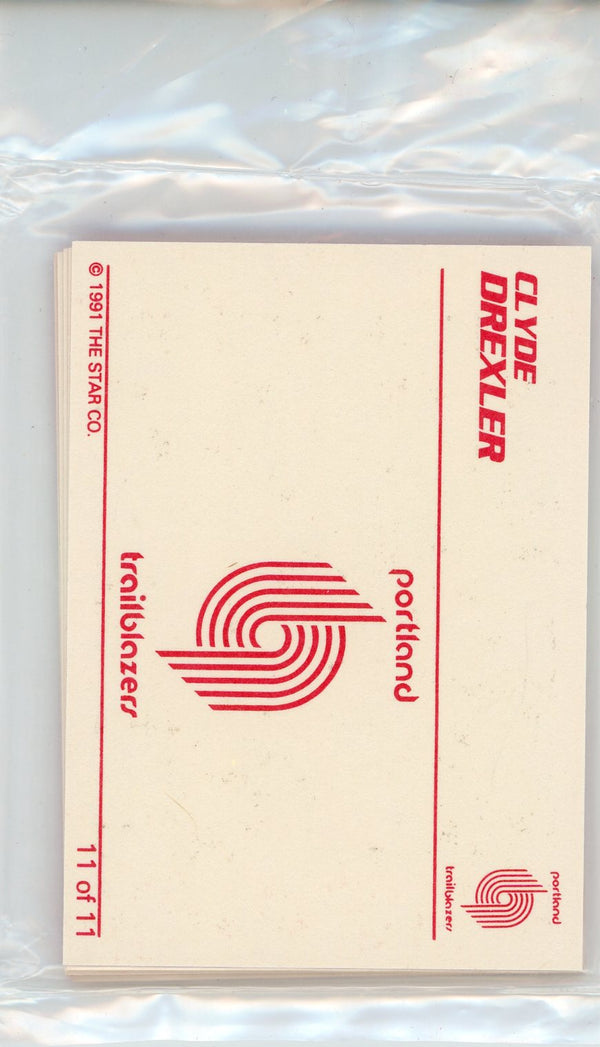 Clyde Drexler 1990 Star Card Set (1-11)