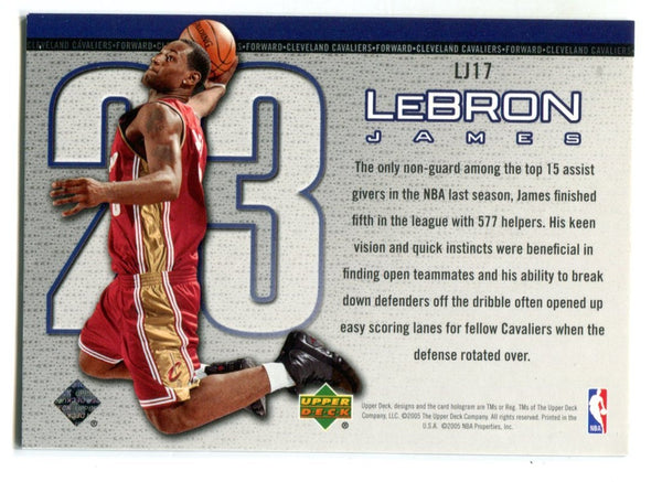 Lebron James 2003-04 Upper Deck Rookie Of The Year #LJ17 Card