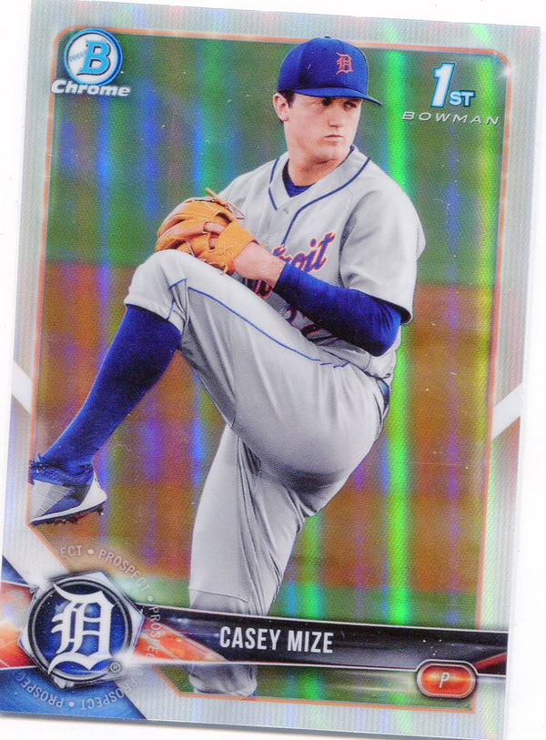 Casey Mize 2018 Bowman Chrome Refractor Rookie Card #BDC-1