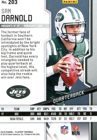 Sam Darnold 2018 Panini Playoff Rookie Card