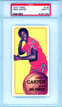 Fred Carter 1970 Topps Card #129 (PSA Mint 9)