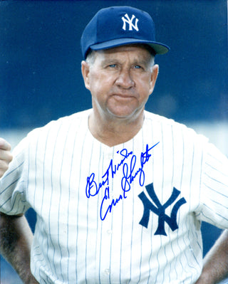 Enos Slaughter Autographed 8x10 Photo