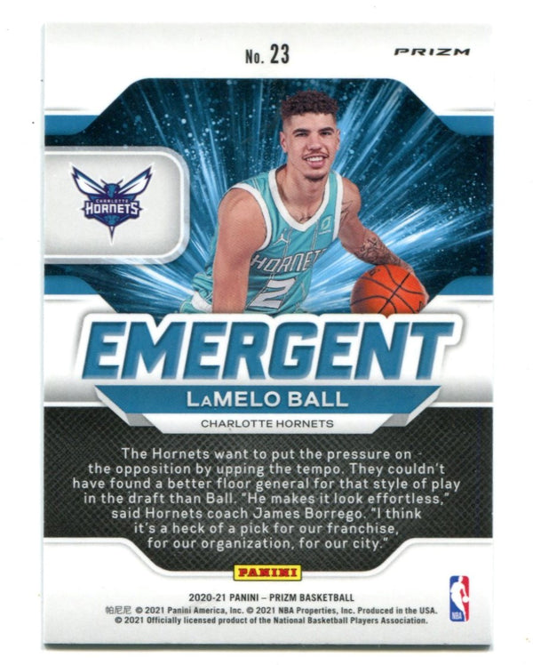 LaMelo Ball 2020-21 Panini Prizm Emergent Green #23 RC