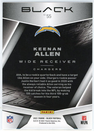 Keenan Allen 2021 Panini Black Card #55