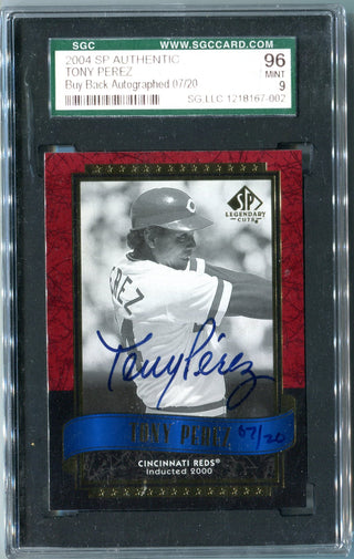 Tony Perez 2004 SP Authentic Autographed Card (SGC)