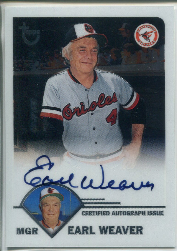 Earl Weaver Autographed 2003 Topps Archives Card