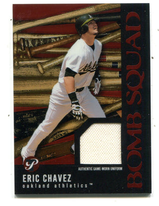 Eric Chavez 2003 Topps Pristine Bomb Squad #PBSEC2 Bat Card