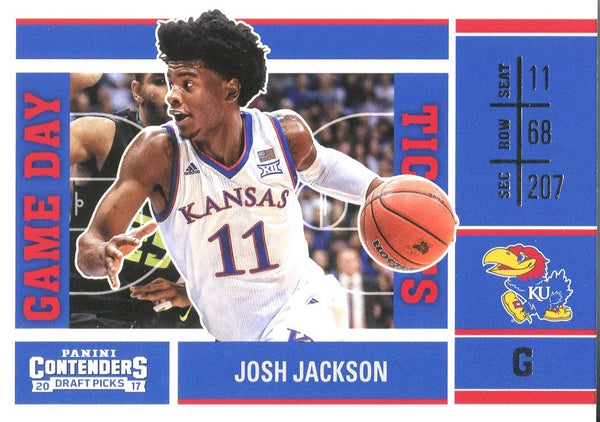 Josh Jackson 2017 Panini Contenders Draft Picks Rookie Card