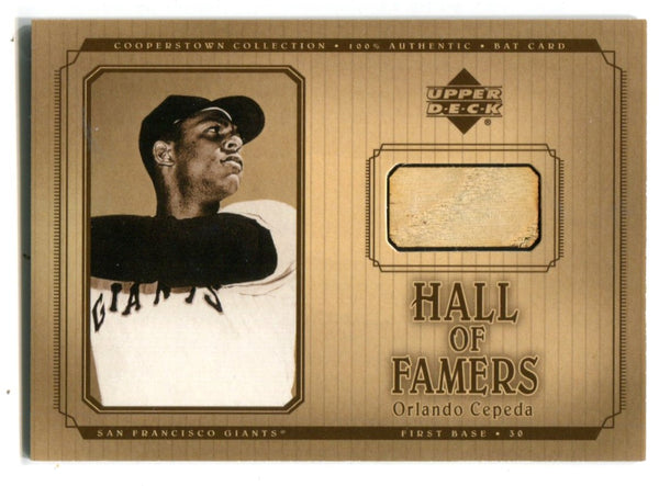 Orlando Cepeda 2001 Upper Deck Hall Of Famers Bat Card #BOC